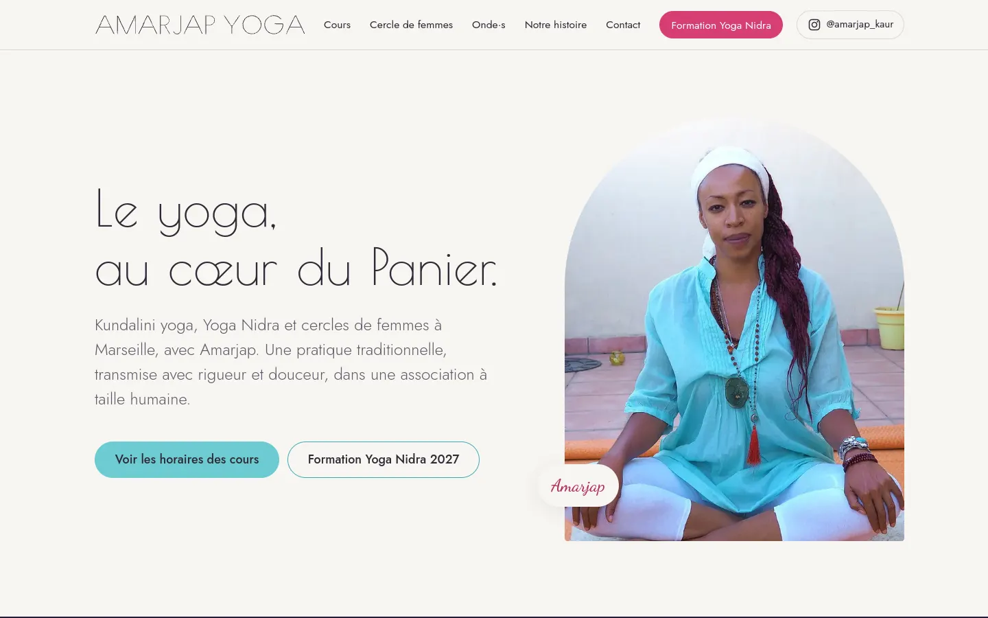 Le nouveau site Amarjap Yoga